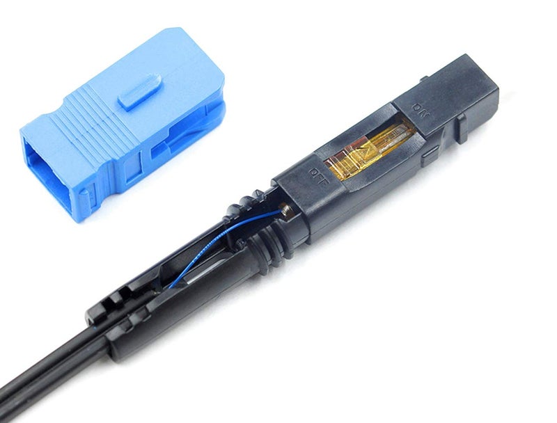 Leite 10pcs SC UPC Fiber Optic Quick Connectors SC Fiber Reusable Connectors Adapter Embedded OS2 Single Mode 9/125 Mechanical for FTTH CATV Cold Connector Network Optical Fiber Instrument - Image 2